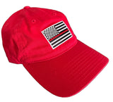 Rapid Dominance USA Thin Red Line Baseball Cap Red