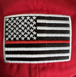 Rapid Dominance USA Thin Red Line Baseball Cap Red