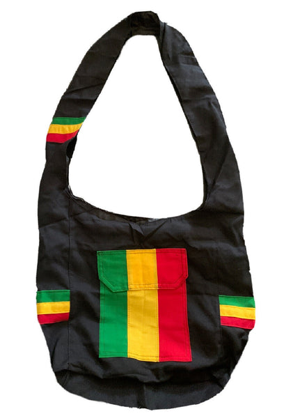 Shoulder Purse Sling Tote Crossbody Bag Rasta Black Red Yellow Green