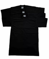 PRO 5 Super Heavy Mens Short Sleeve T-Shirt (3 Pack) Black