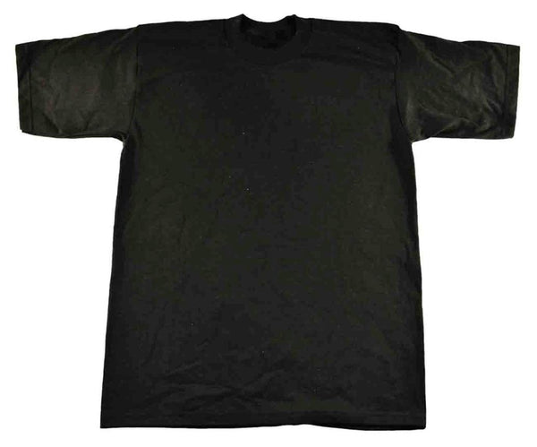 Shaka Men's Wear Pack of 6 Super Max Heavyweight Cotton T-Shirt Black