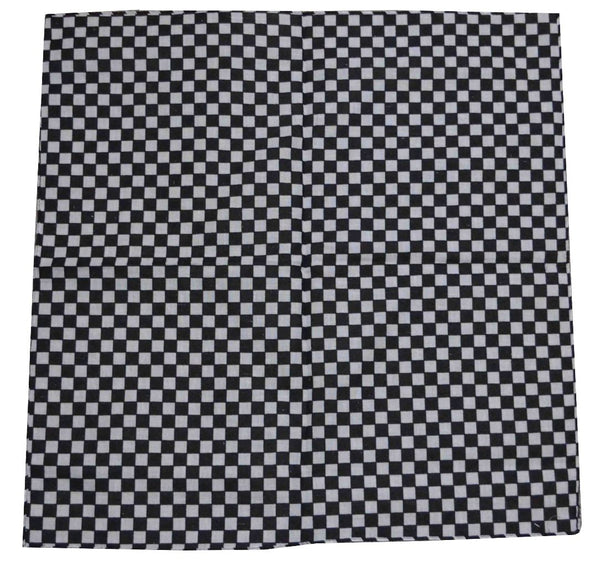 Nayt Head Wrap Bandanas Checker Black White