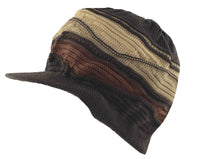 Nayt Rasta-Inspired Patterned Woven Beanie with Bill