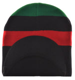 Nayt Men's Jamaica Rasta Stripe Flat Top Knit Visor Beanie Jeep Cap …