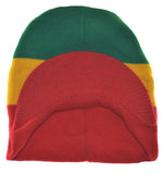 Nayt Men's Jamaica Rasta Stripe Flat Top Knit Visor Beanie Jeep Cap …