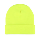 Nayt Long Solid Plain Beanie Knit Hat