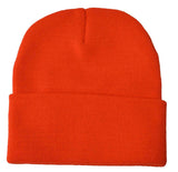 Nayt Long Solid Plain Beanie Knit Hat