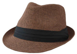 Hatter Straw Fedora 62cm 2xl