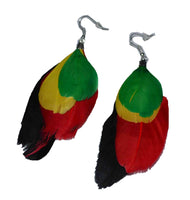 Tiger Smile Women's Dangling Hoop Feather Earrings