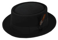 Nayt™ Men's Pork Pie Wool Felt Fedora Black