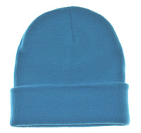 Nayt Long Solid Plain Beanie Knit Hat