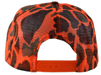 Nayt Men's Summer Mesh Trucker Adjustable Cap Camouflage Neon Orange Camo