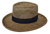 Nayt Men's Straw Gambler Hat Natural With Elastic Band