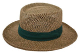 Nayt Men's Straw Gambler Hat Natural With Elastic Band