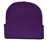 Nayt Long Solid Plain Beanie Knit Hat