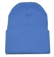 Nayt Long Solid Plain Beanie Knit Hat