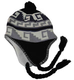 Nayt Men's Peruvian Helmet Style Earflap Strings Beanie Knit Hat