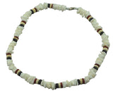 Tiger Smile  Real Chips Puka Shell Necklace 18"