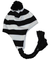 Nayt Men's Peruvian Helmet Style Earflap Strings Beanie Knit Hat