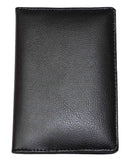 Nayt™ Passport Sized ID Credit Card Holders Travel Leather Pouch Pocket Wallet Black