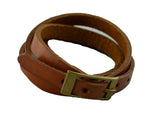 Tiger Smile Men's Buckle Style Leather Adjustable Bracelet